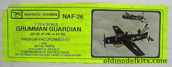 Esoteric 1/72 TWO KITS Grumman AF-2S / AF-2W / AF-3S Guardian - AF-2S from VS931 / AF-2W from VS931 / AF-3S from NAS Los Alamitos / AF-2S NAS Oakland Reserve / AF-2S VS25 / AF-2W VS25 / AF-2S VS37 / AF-2W VS37 / AF-3S NAS New York Reserve, NAF-26 plastic model kit